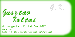 gusztav koltai business card